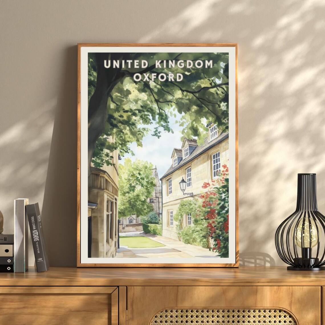 Oxford England Travel Poster, Classic British Illustration - Image 3