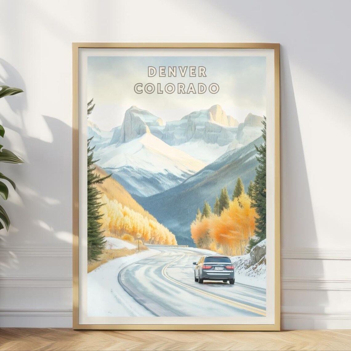Denver Colorado Poster, Rocky Mountain Scenic Drive