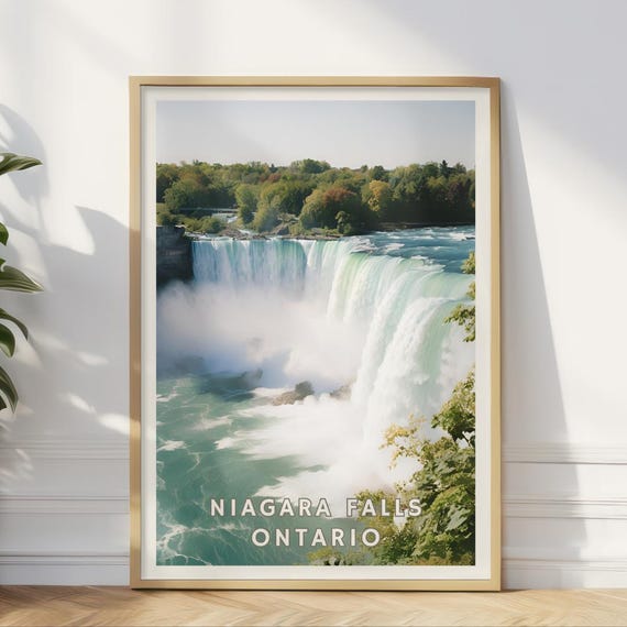Niagara Falls Ontario Poster Canada Waterfall Wall Art Canadian Nature Print Nature Lover Decor River Landscape Summer Travel Print