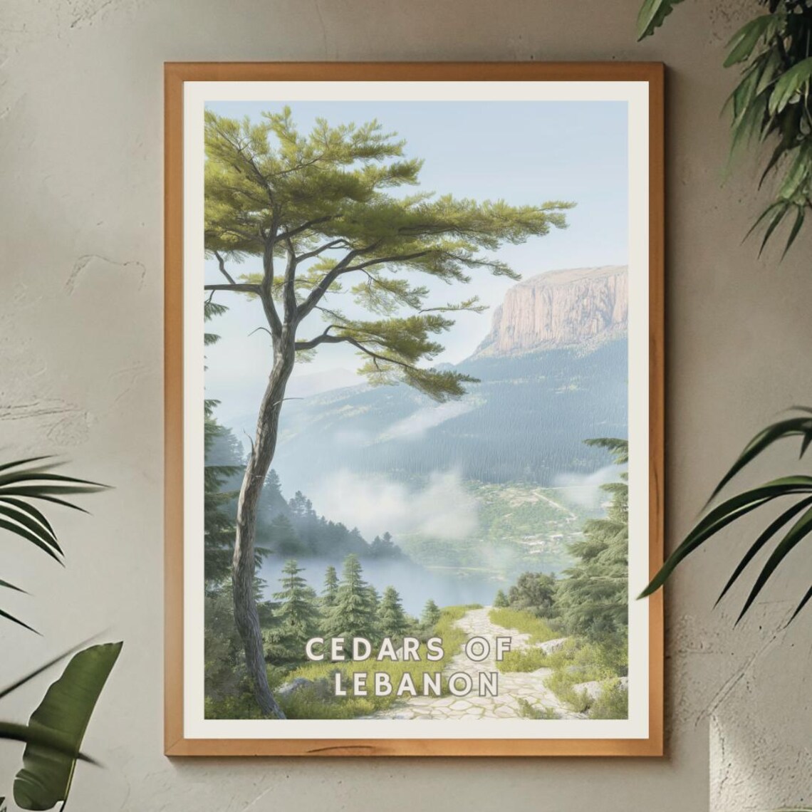 Cedars Of Lebanon, Lebanese Mountain Landscape Art Print - Image 2
