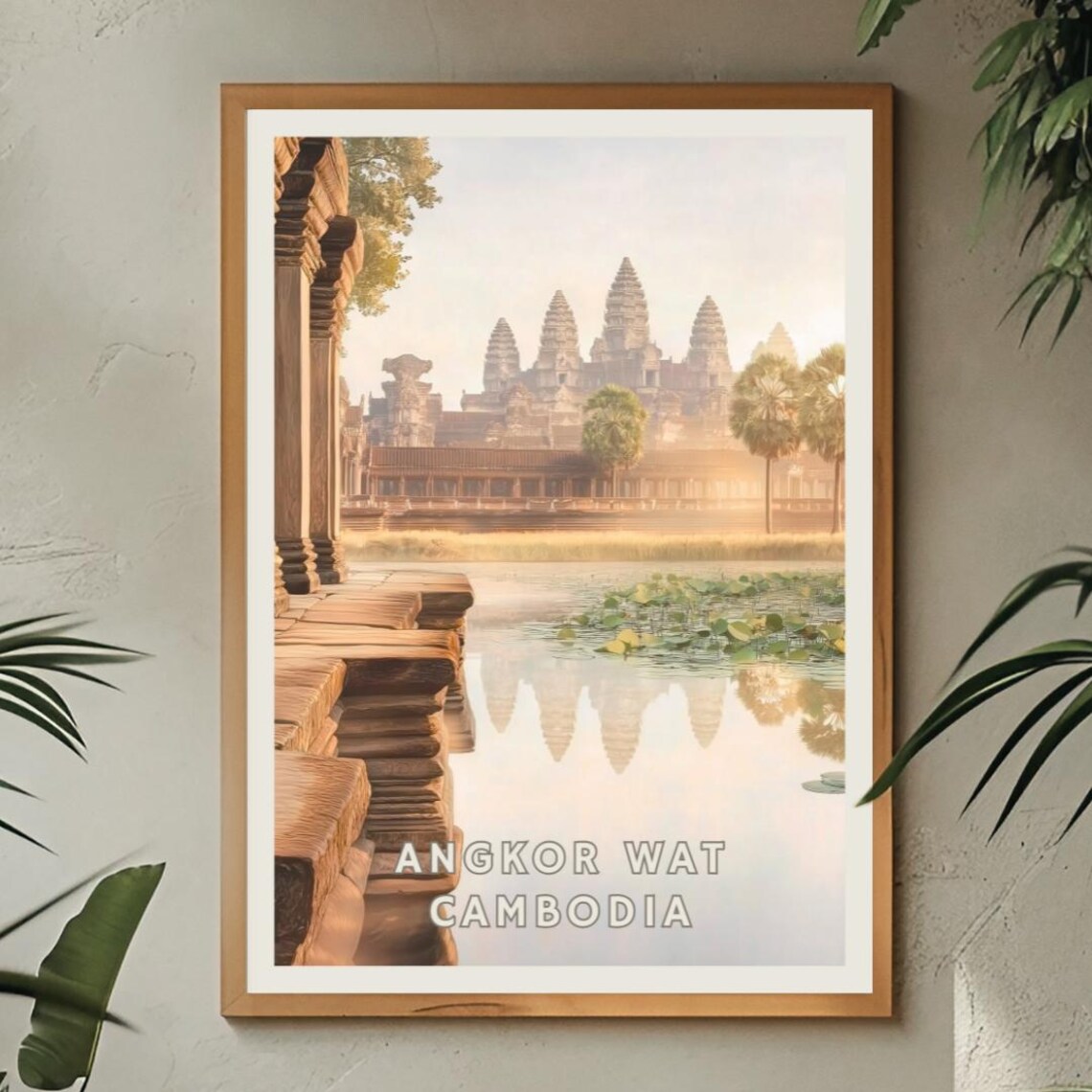 Angkor Wat Cambodia Travel Poster, Historic Landmark - Image 2