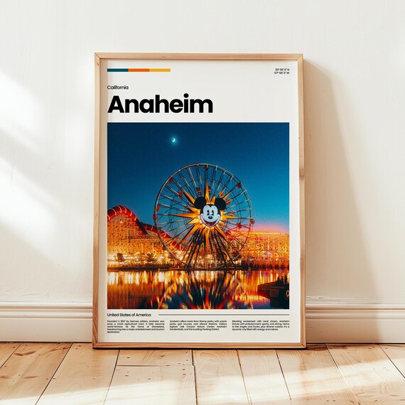 Anaheim Poster Print Photo Wall Art Travel Gift