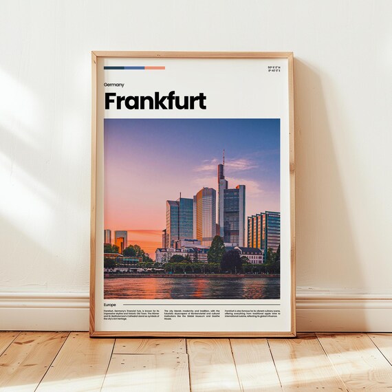 Frankfurt Poster Print Photo Wall Art Germany Travel Gift