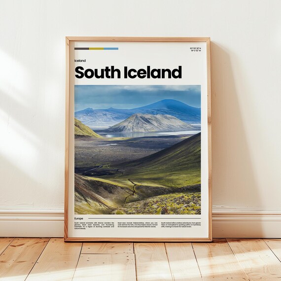 South Iceland Poster Print Photo Wall Art Travel Gift