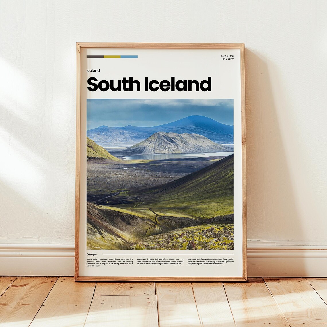 South Iceland Poster Print Photo Wall Art Travel Gift