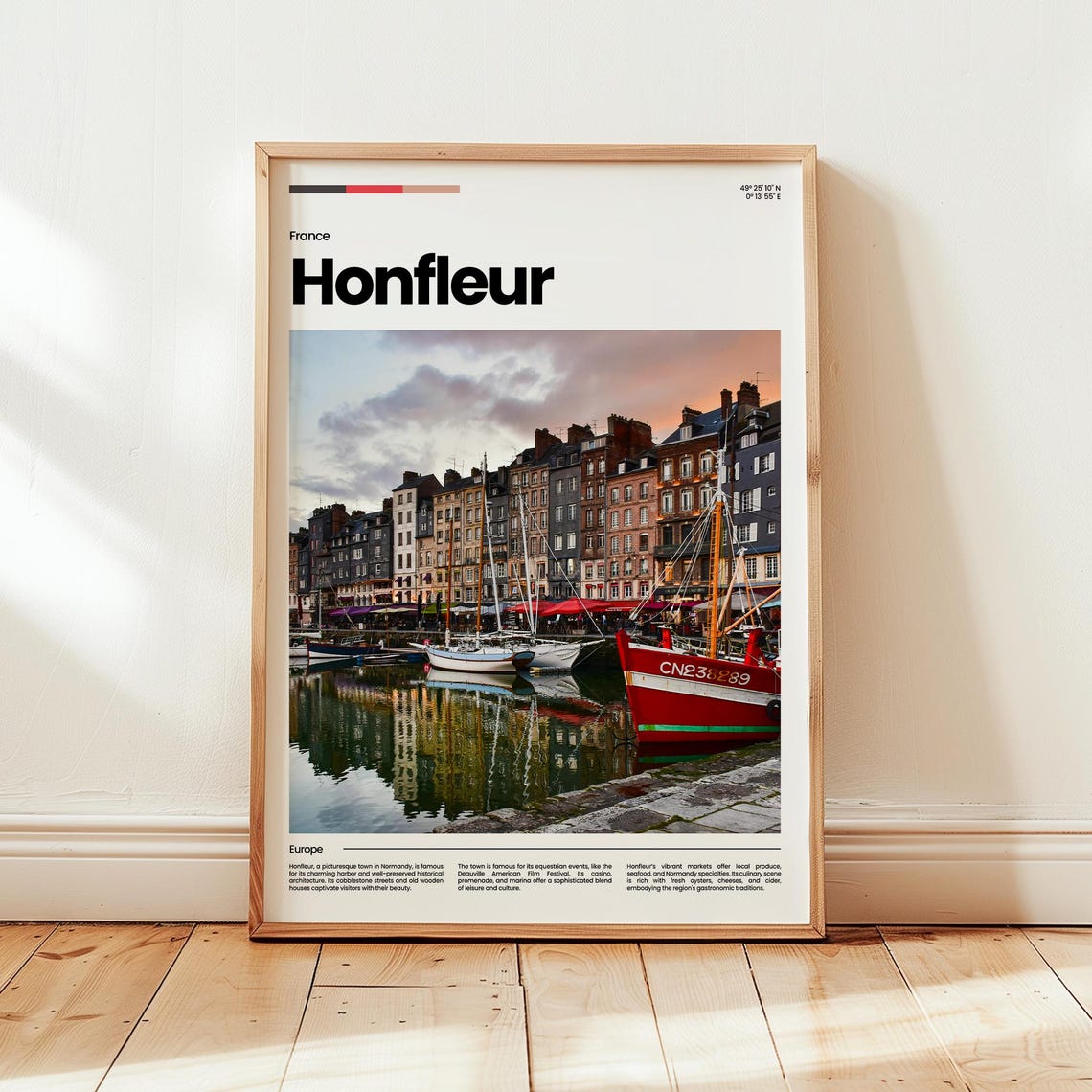 Honfleur Poster Print Photo Wall Art France Travel Gift