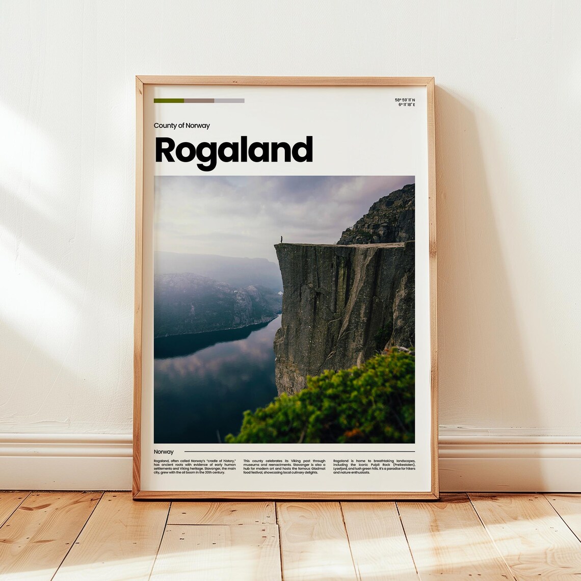 Rogaland Poster Print Photo Wall Art Norway Travel Gift