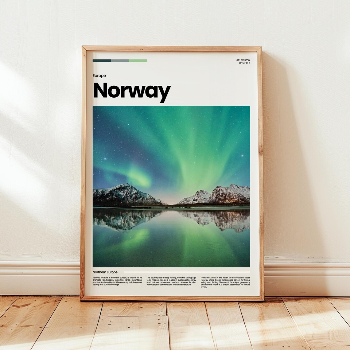 Norway Poster Print Photo Wall Art Europe Travel Gift