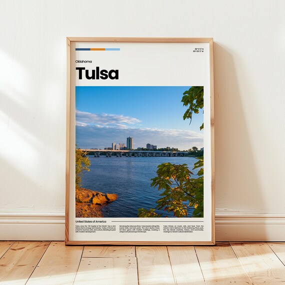 Tulsa Poster Print Photo Wall Art Oklahoma Travel Gift