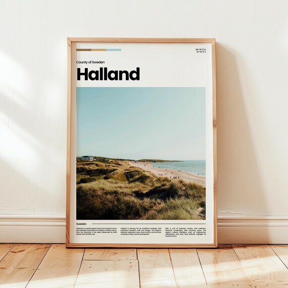Halland Poster Print Photo Travel Sweden Gift