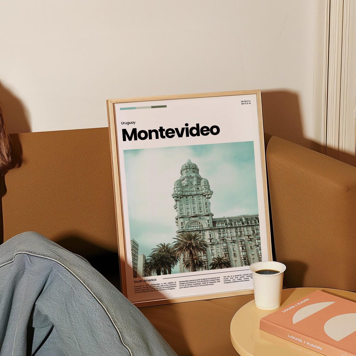 Montevideo Palacio Salvo Landmark Palms Uruguay Capital Travel Poster - Image 4