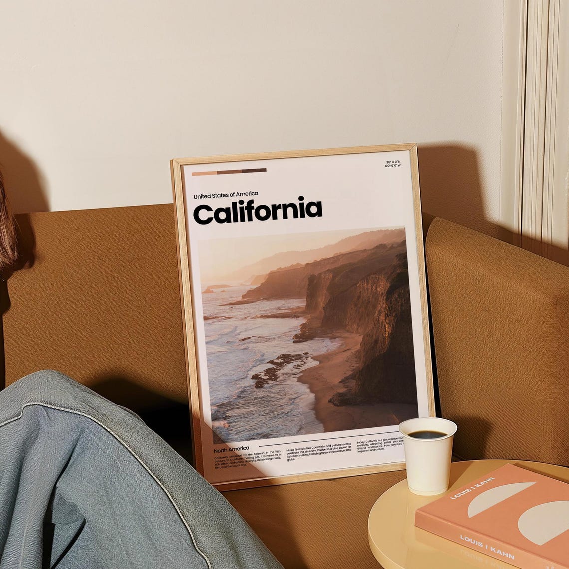 California Big Sur Cliffs Sunset Coastline Ocean Scenic Poster - Image 4