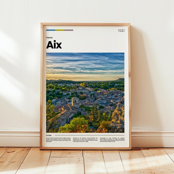 Aixenprovence Poster Print Photo Aix Wall Art France Travel Gift