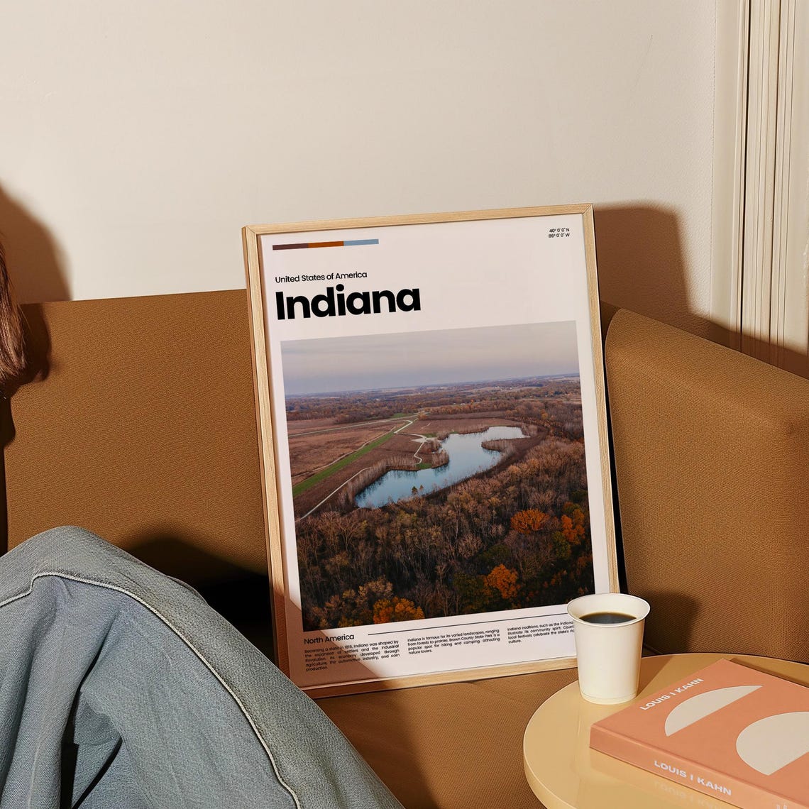 Indiana Travel Poster Indiana Poster Indiana Photo Poster Indiana Art Print Indiana Art Usa Poster Usa Travel Poster Travel Gift - Image 4