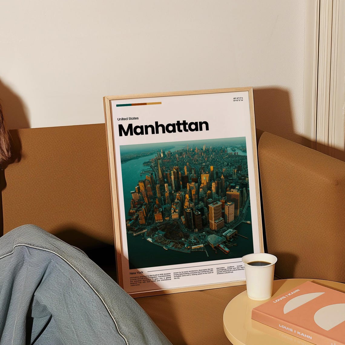 Manhattan New York Aerial Skyline Hudson River Island City Poster - Image 4