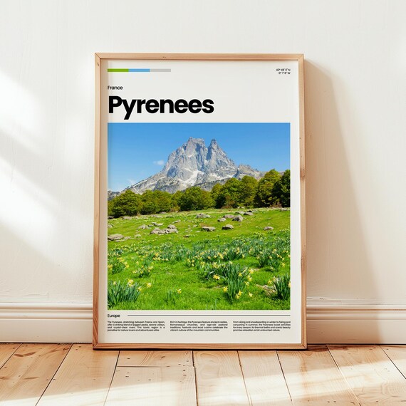 Pyrenees Poster Print Photo Wall Art France Travel Gift
