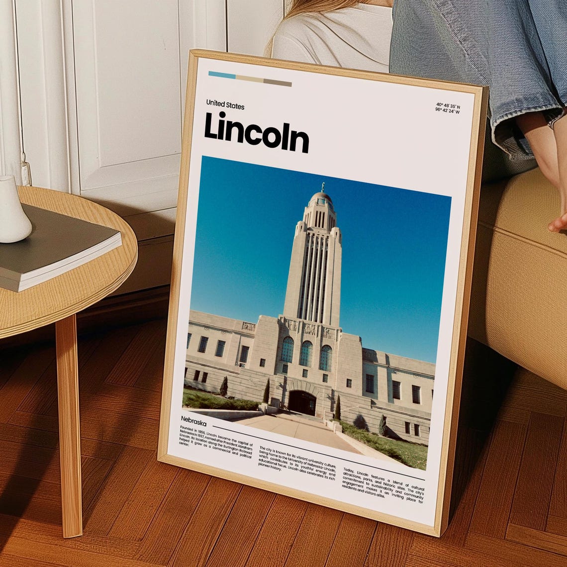 Lincoln Travel Poster Lincoln Poster Lincoln Photo Poster Lincoln Art Print Lincoln Art Usa Poster Usa Travel Poster Travel Gift - Image 3