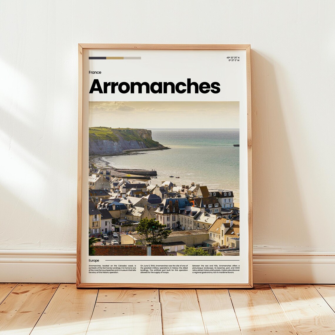 Arromanches Poster Print Photo Wall Art France Travel Gift