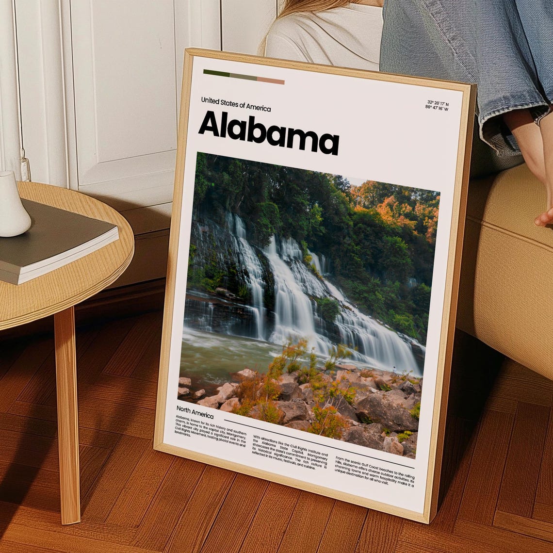 Alabama Travel Poster Alabama Poster Alabama Photo Poster Alabama Art Print Alabama Art Usa Poster Usa Travel Poster Travel Gift - Image 3