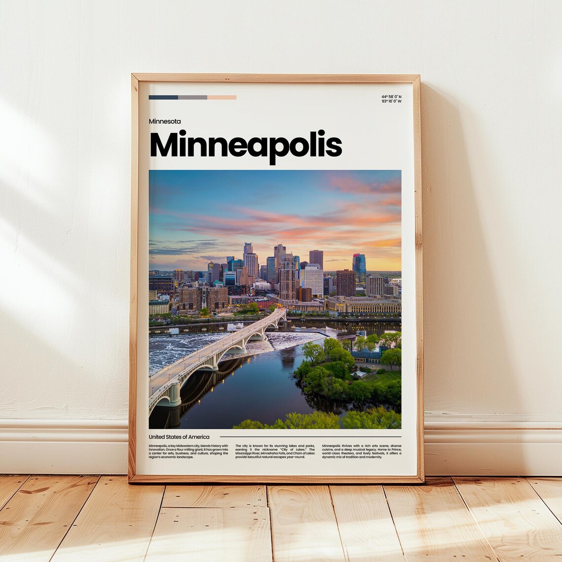 Minneapolis Poster Print Photo Minnesota Travel Gift