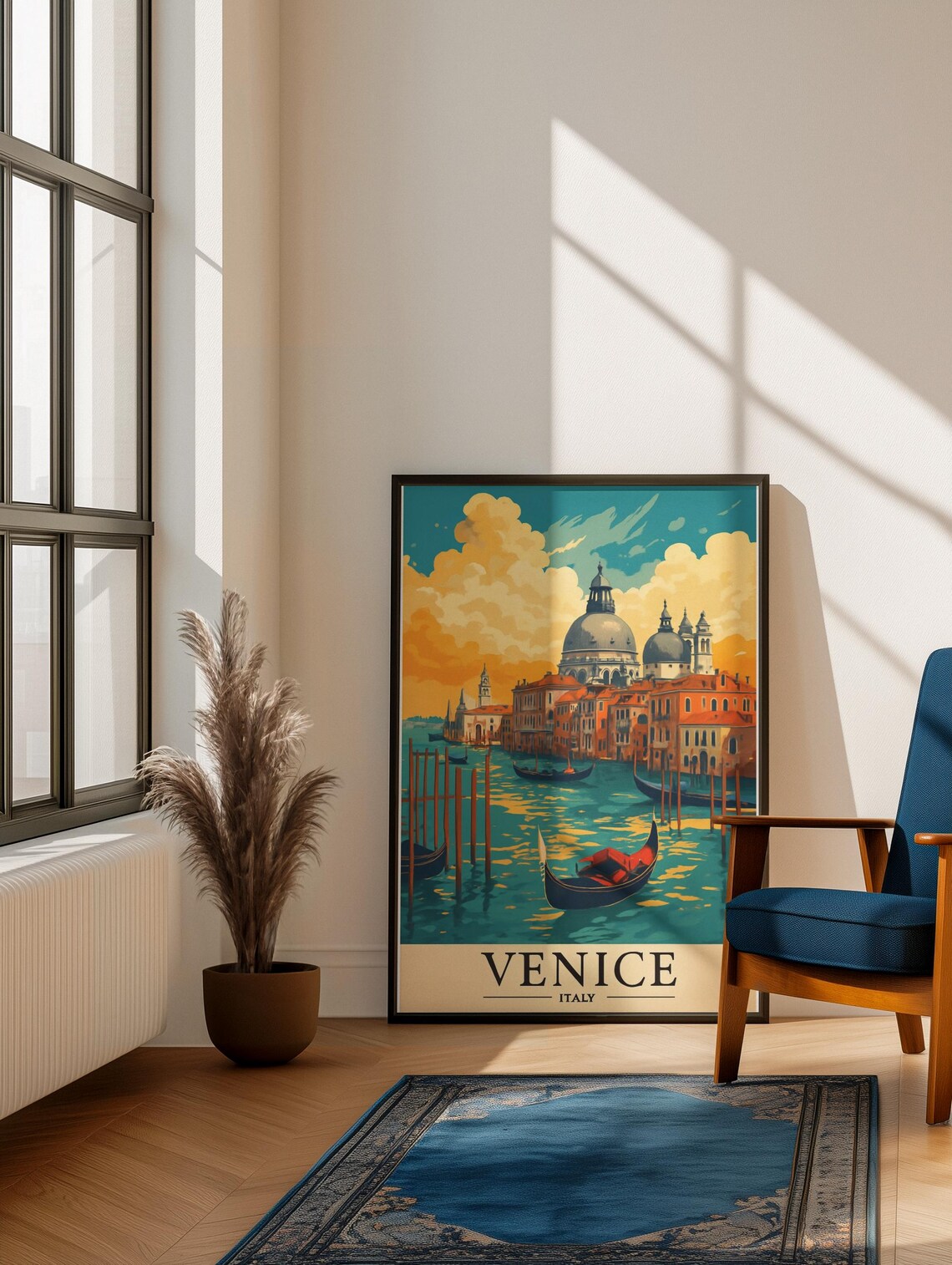 Venice Italy Travel Poster, Vintage Cityscape - Image 2