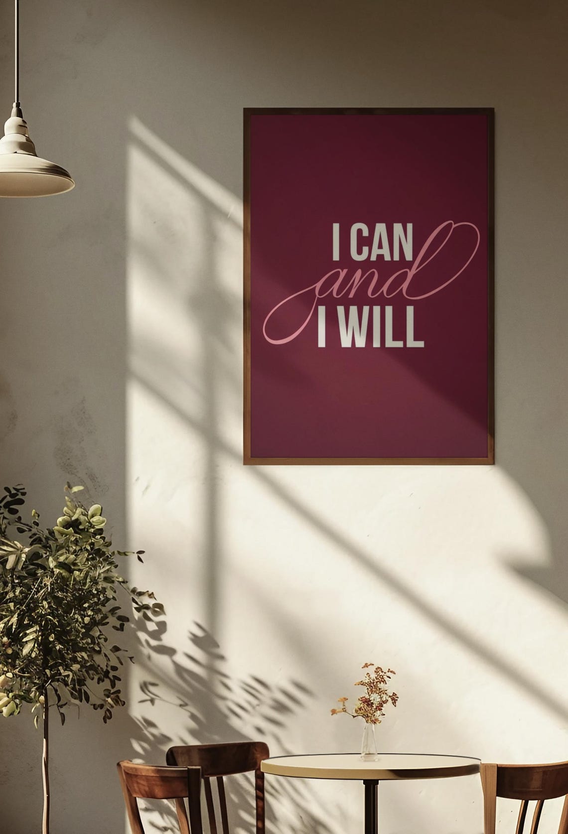 I Can And I Will Minimalist Typography Poster - Image 3