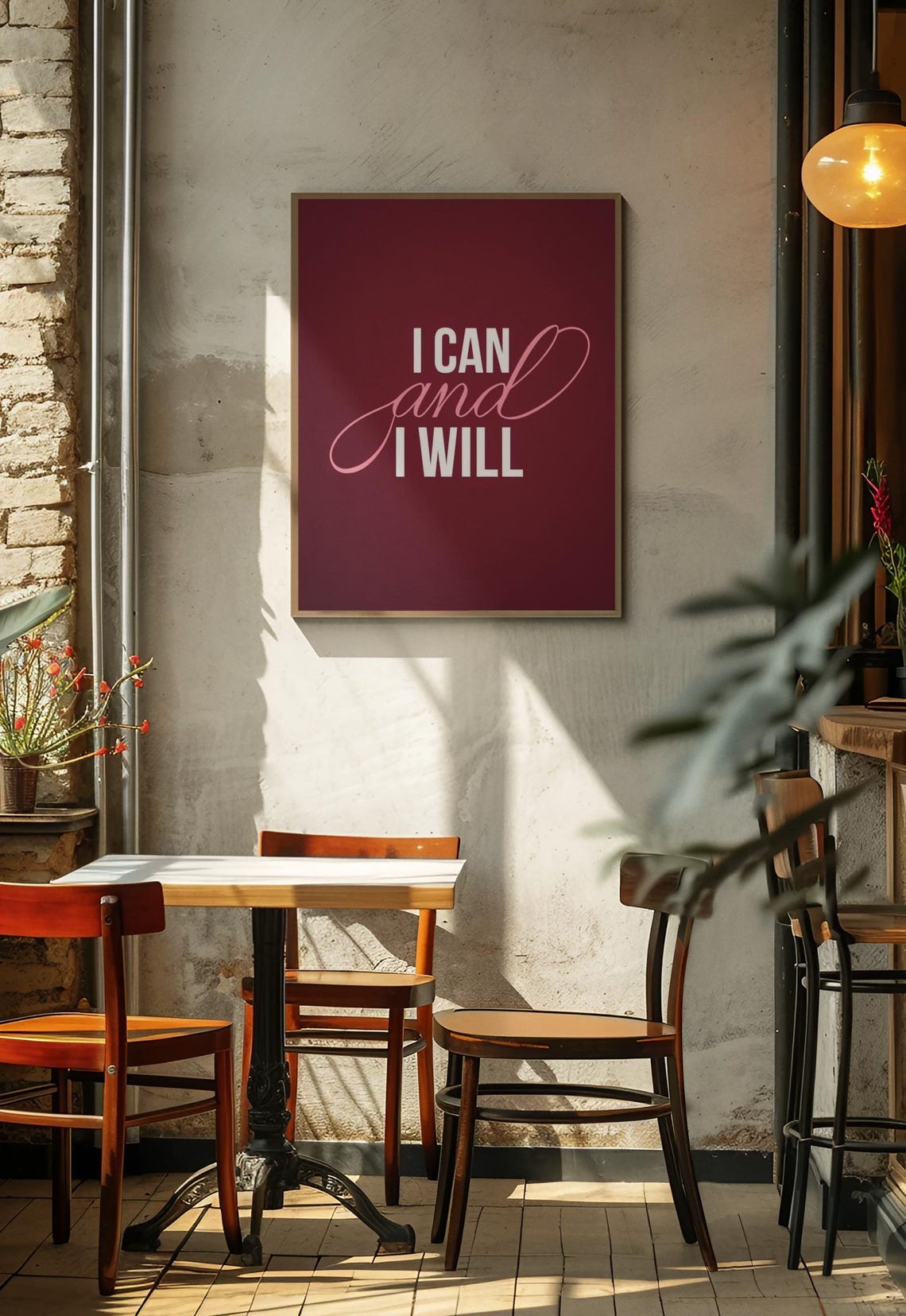 I Can And I Will Minimalist Typography Poster - Image 2