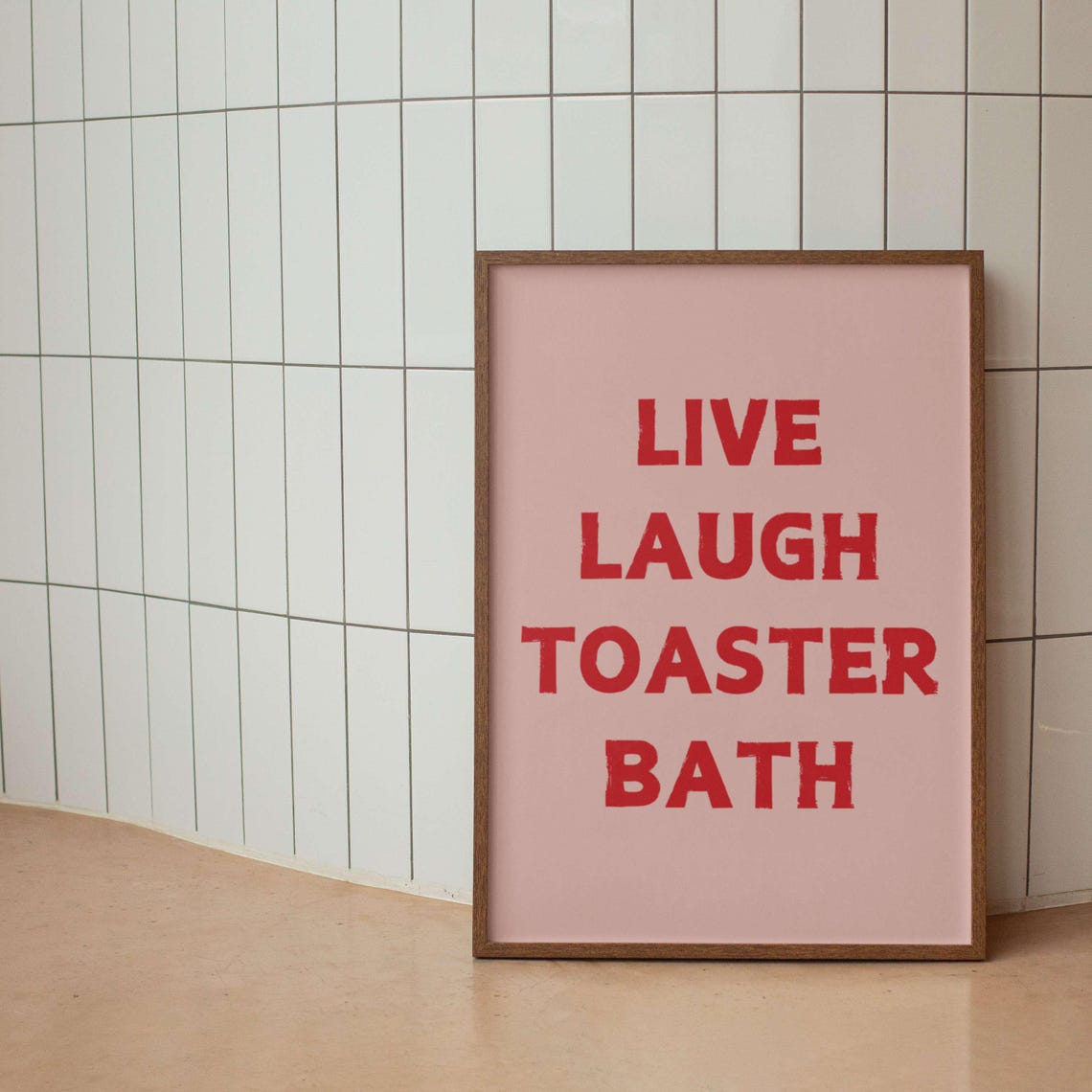 Live Laugh Toaster Bath Dark Humor Sarcastic Funny Quote Poster - Image 2