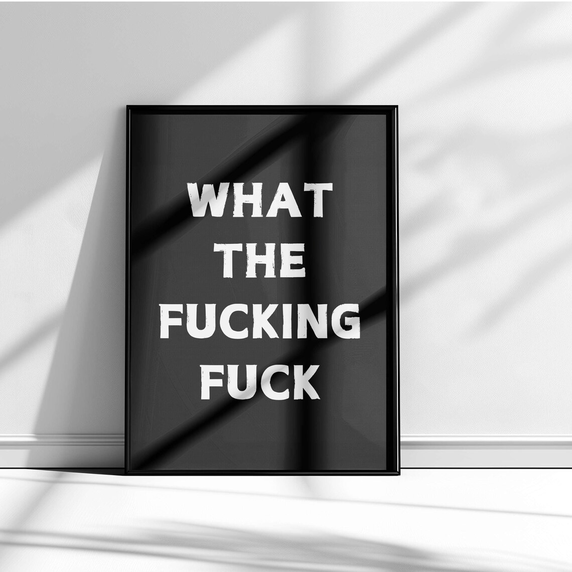 What The Fucking Fuck Pink Bold Swear Word Funny Quote Poster - Image 5