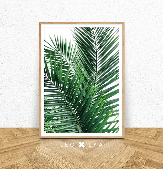 Palm Leaves Palm Print Botanical Prints Tropical Wall Art Tropical Decor Palm Poster Nature Print Green Leaf Print Greenery Print
