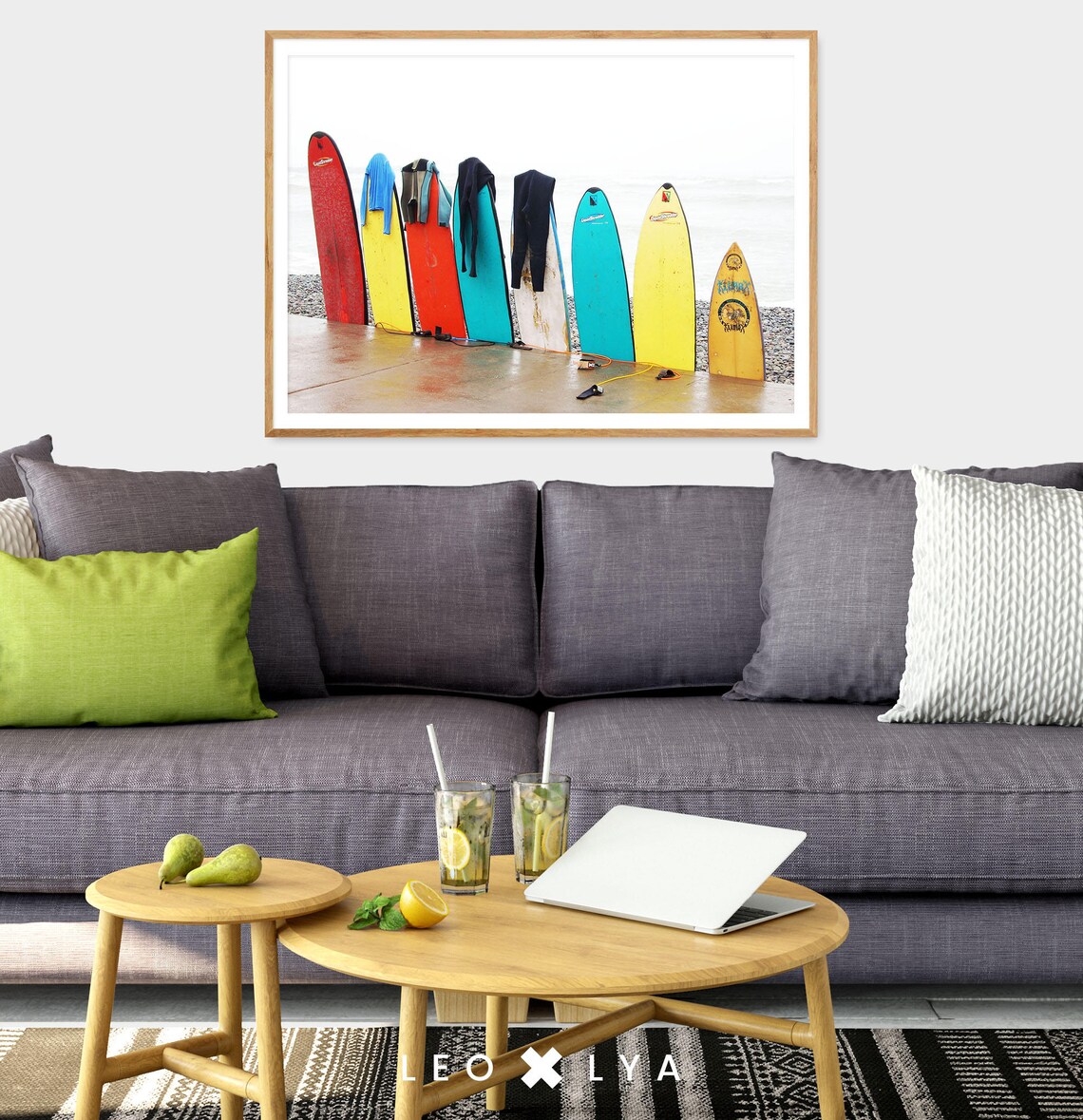 Beach Surfboard Art Print, Surf Photography - Image 2