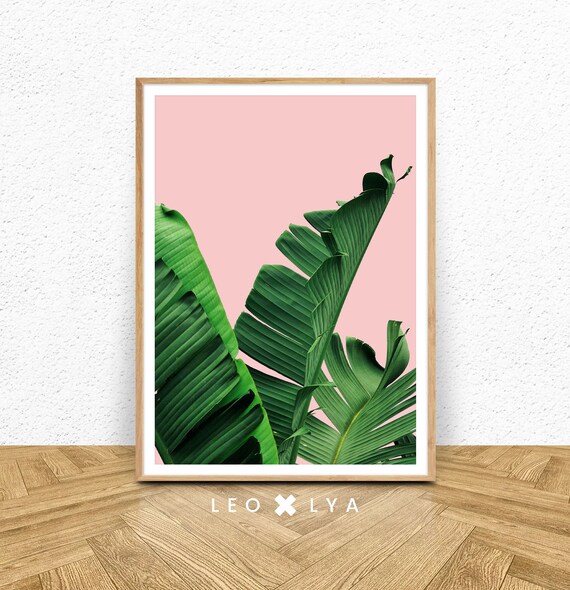 Tropical Plants Banana Leaf Print Banana Print Banana Leaf Plant Wall Art Banana Leaf Art Print Leaf Print