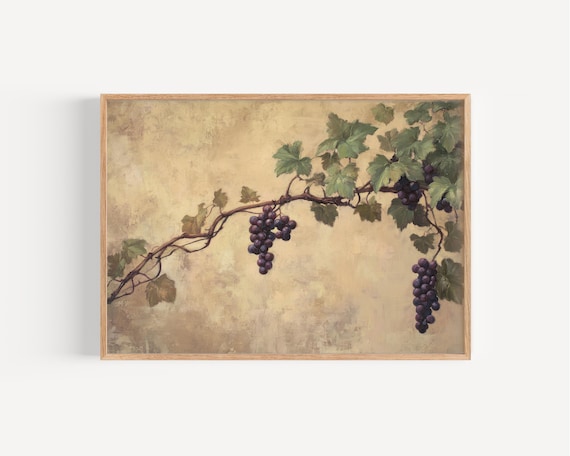 I Am The Vine John 15 Vintage Oil Painting Minimalist Christian Wall Art Bible Verse Print Faith Decor Scripture