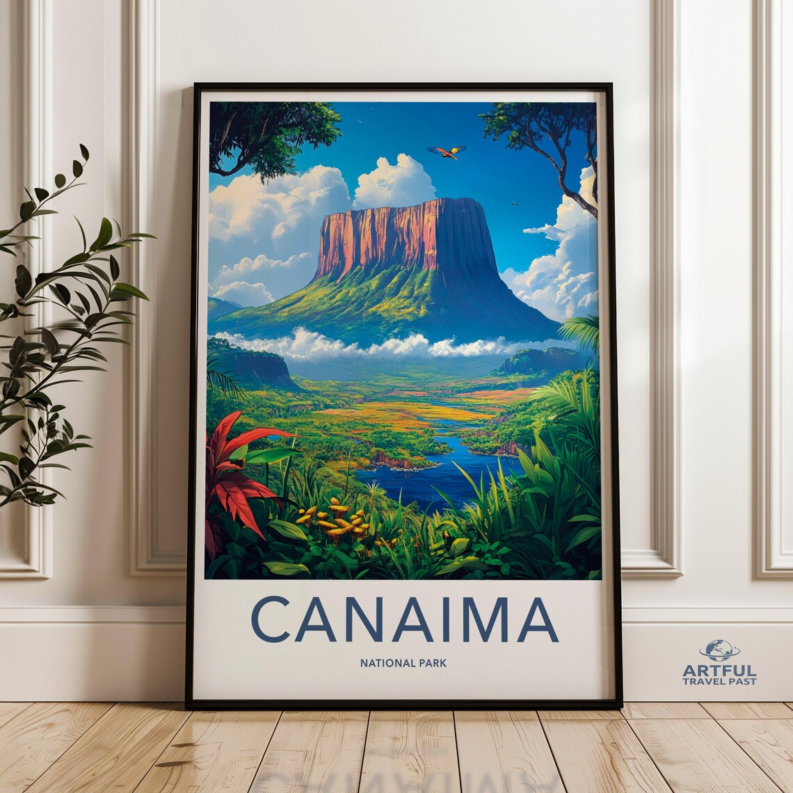 Canaima National Park Travel Poster, Nature Landscape