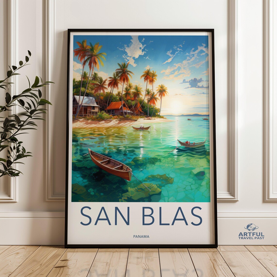 San Blas Coastal Scenic Beach View Travel Poster