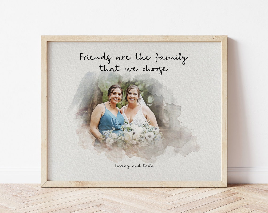 Personalised Best Friend Print Best Friend Gift Best Friend Portrait Friendship Gift Birthday Bestie Gifts Birthday Gift For Her