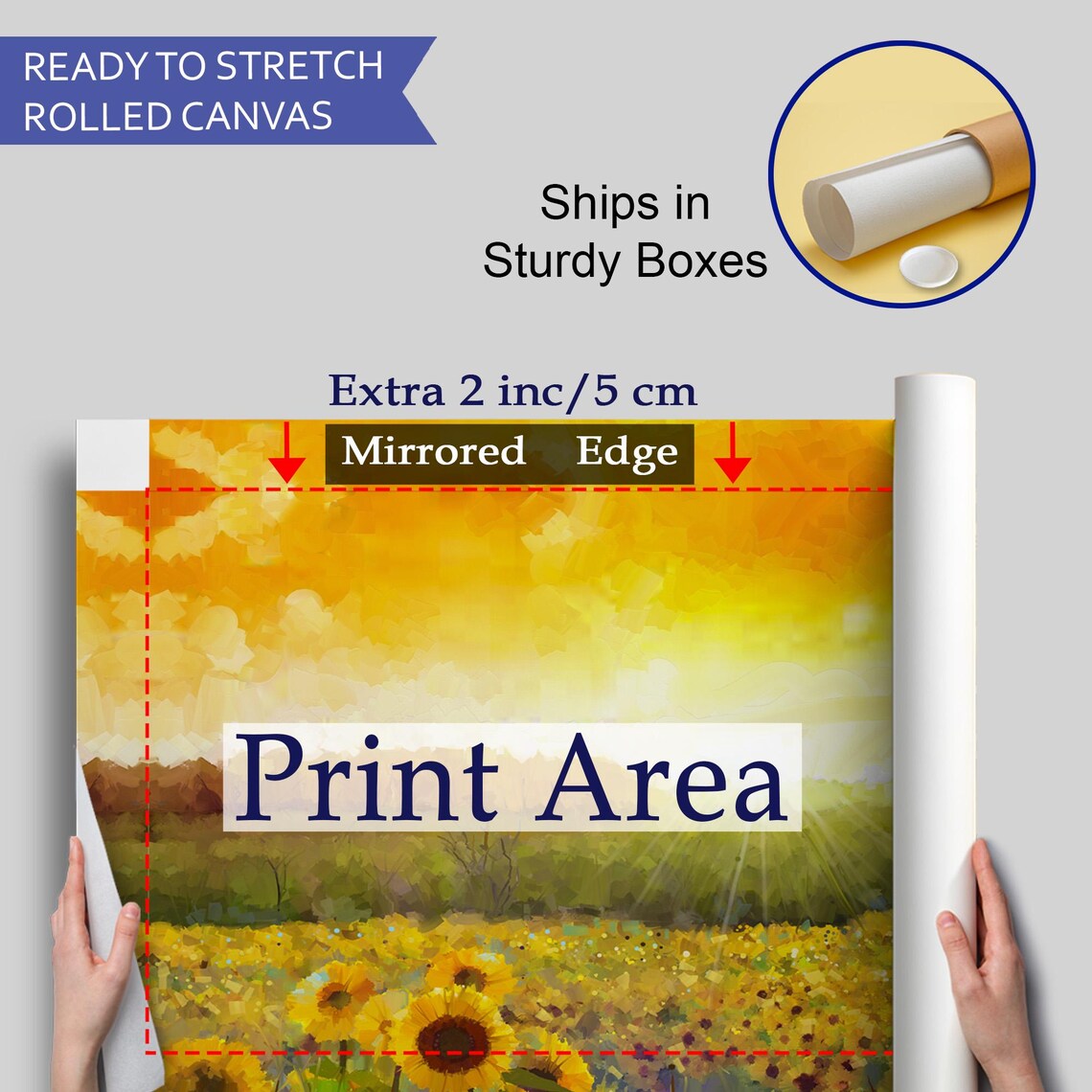 Sunflower Field Golden Sunset Sky Blooming Meadow Flower Poster - Image 4