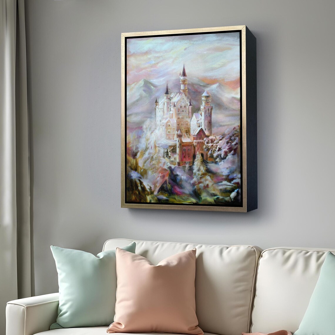 Castle Between Mountains, Modern Wall Decor - Image 4