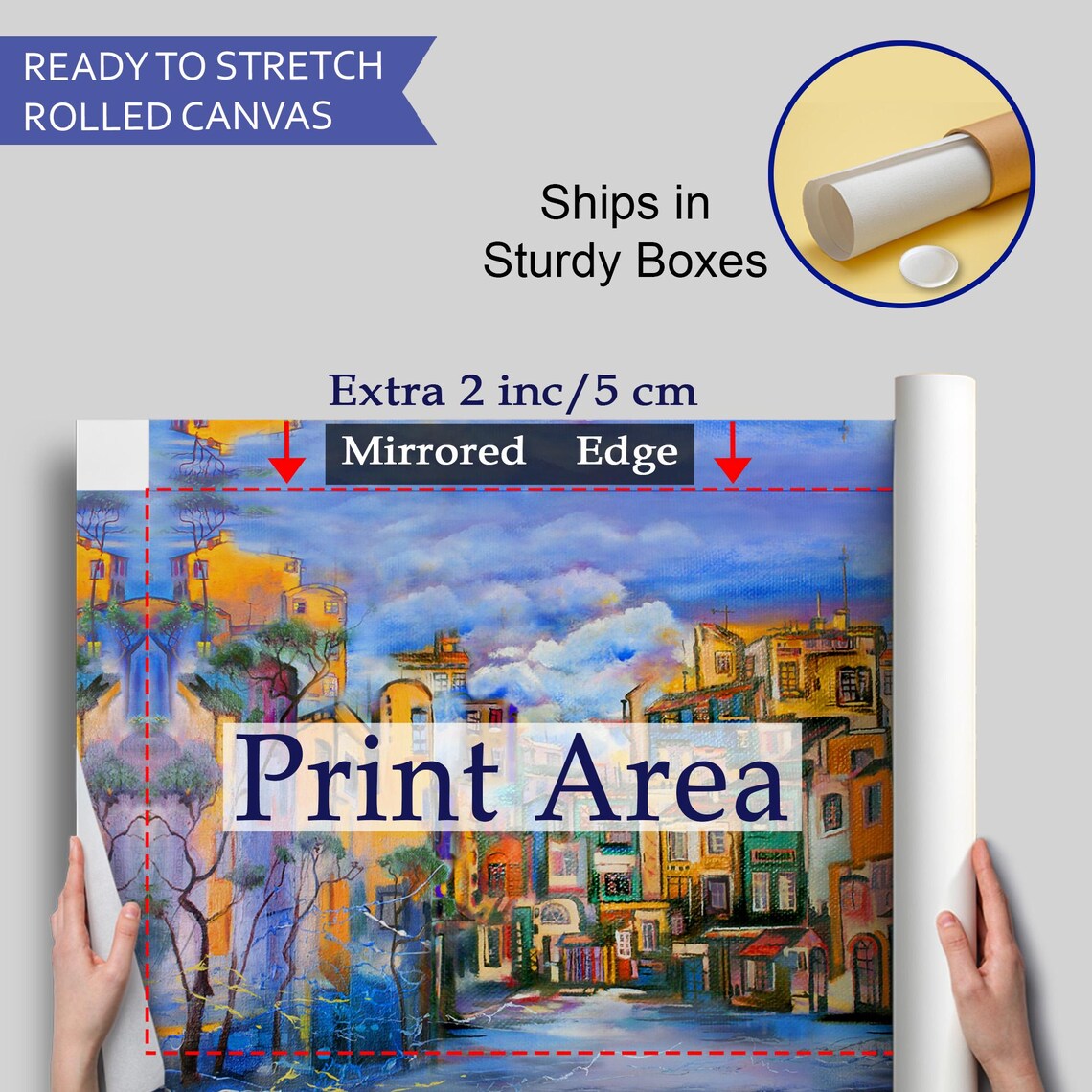 Colorful Old Town Street Crooked Houses Impressionist City Poster - Image 4