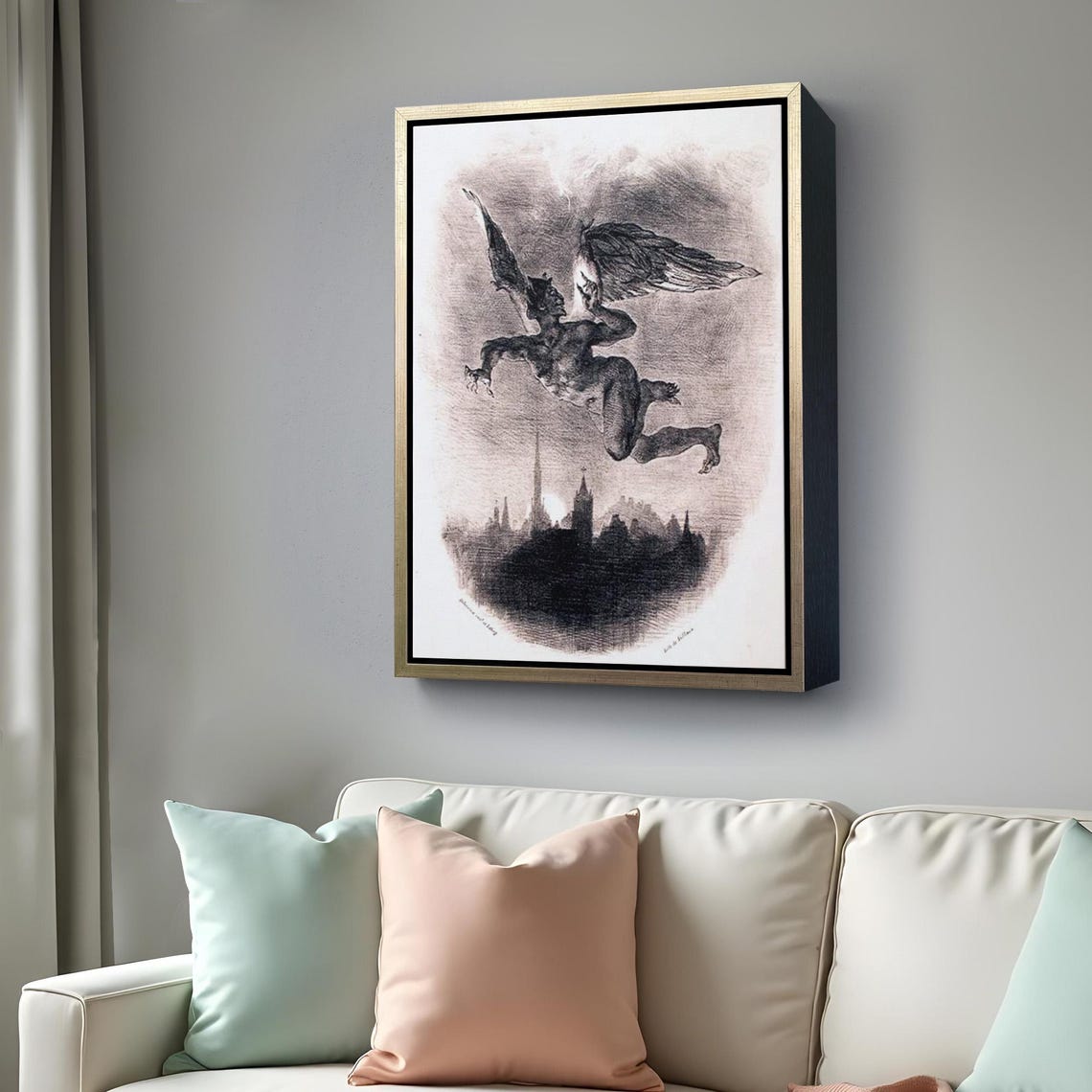 Mephistopheles Prologue In The Sky From Goethes Faust Print Housewarming Gifts Room Decor Modern Wall Decor - Image 4