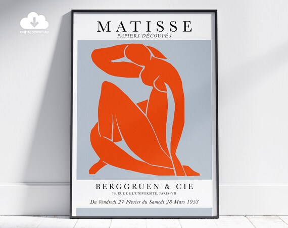 Matisse Blue Nude Papiers Decoupes Vintage Exhibition Art Poster