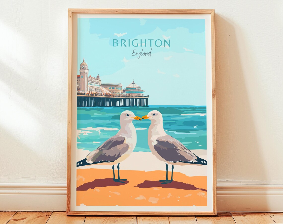 Brighton Travel Poster, England Travel Poster