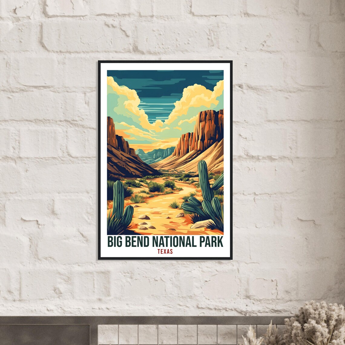 Big Bend National Park Texas Desert Canyon Cactus Travel Poster - Image 2
