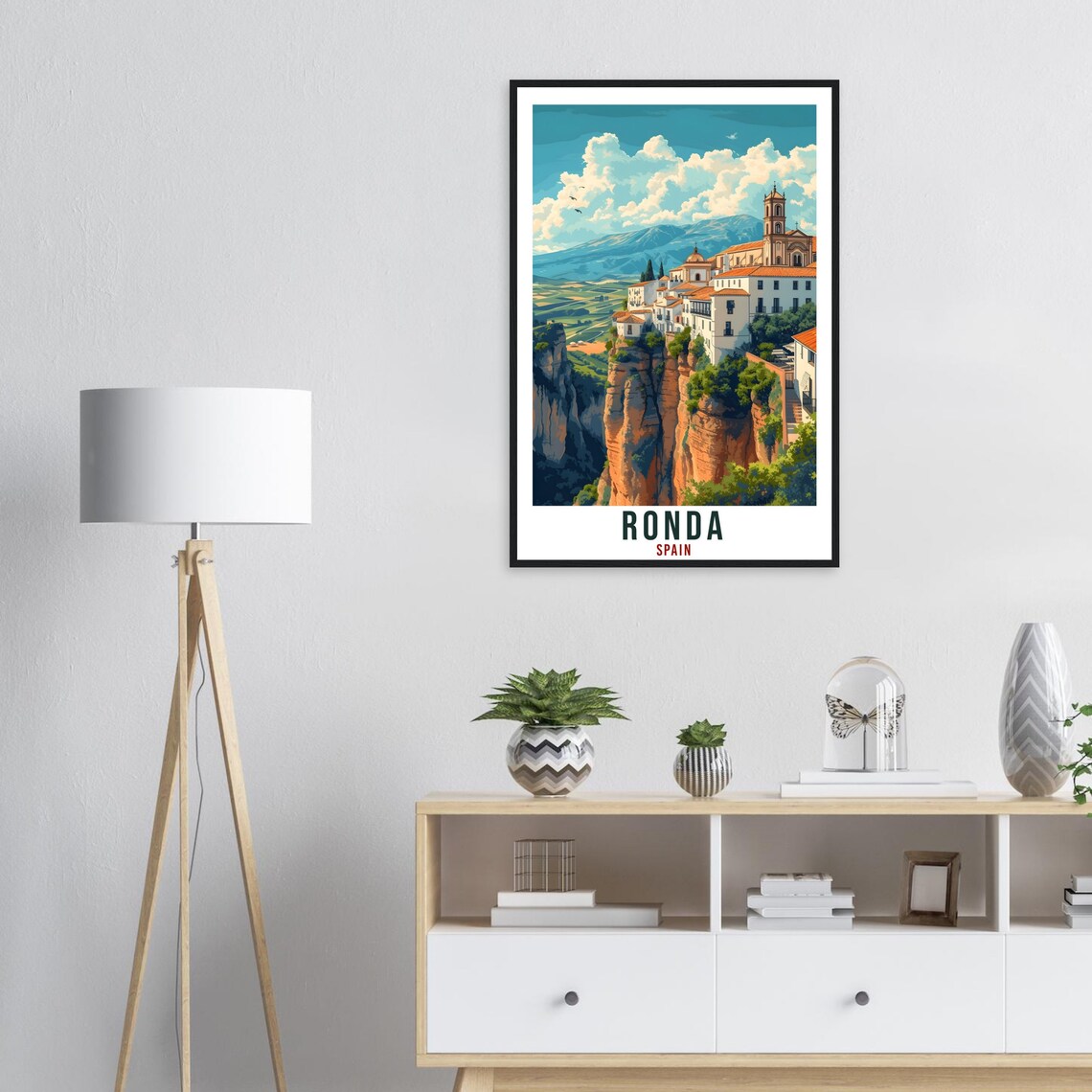 Ronda Travel Print Spain Home Decoration Ronda Art Gift Spanish City Wall Art Gift Wall Hanging Art Lover Spain Artwork Ronda Travel Poster - Image 2