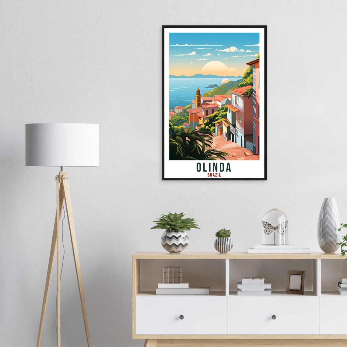 Olinda Travel Print Wall Art Olinda Brazil Wall Hanging Artwork Olinda Art Gifts Olinda Travel Poster Brazil Home Decor Art Lovers Gift - Image 3