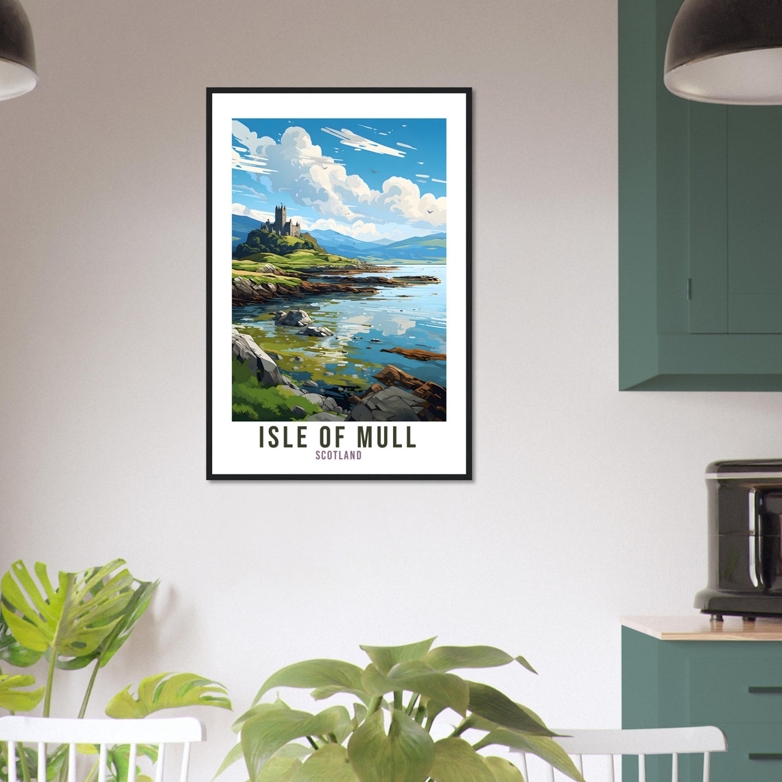 Isle Of Mull Travel Print Scotland Home Decor Isle Of Mull Uk Nature Wall Art Isle Of Mull Artwork Gift Uk Coast Scottish Travel Poster - Image 2
