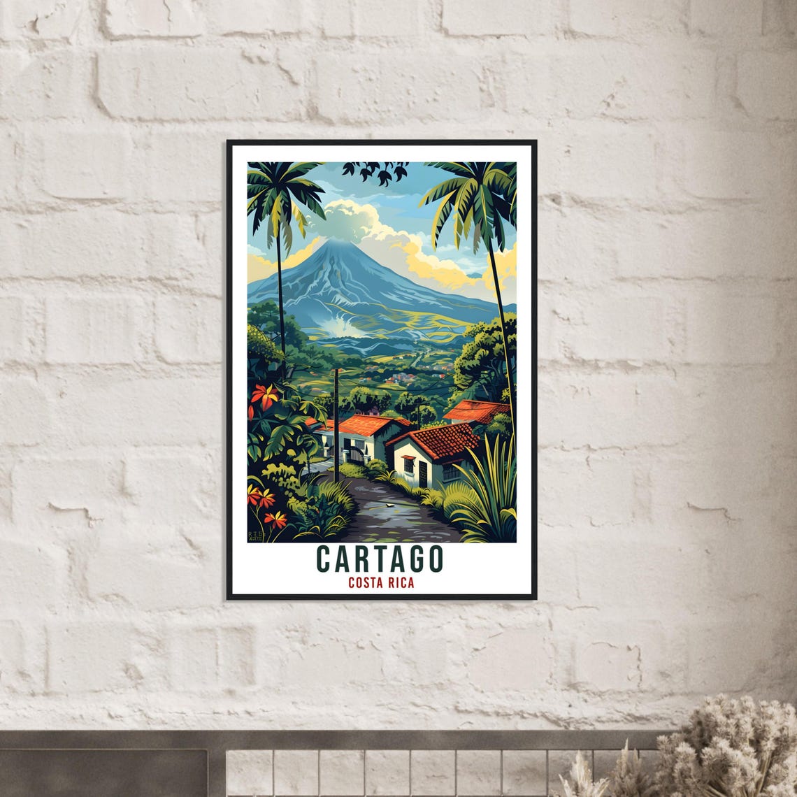 Cartago Costa Rica Travel Print Wall Art Wall Hanging Home Dcor Cartago Gift Landmark Artwork Travel Art Costa Rica City Travel Poster - Image 2