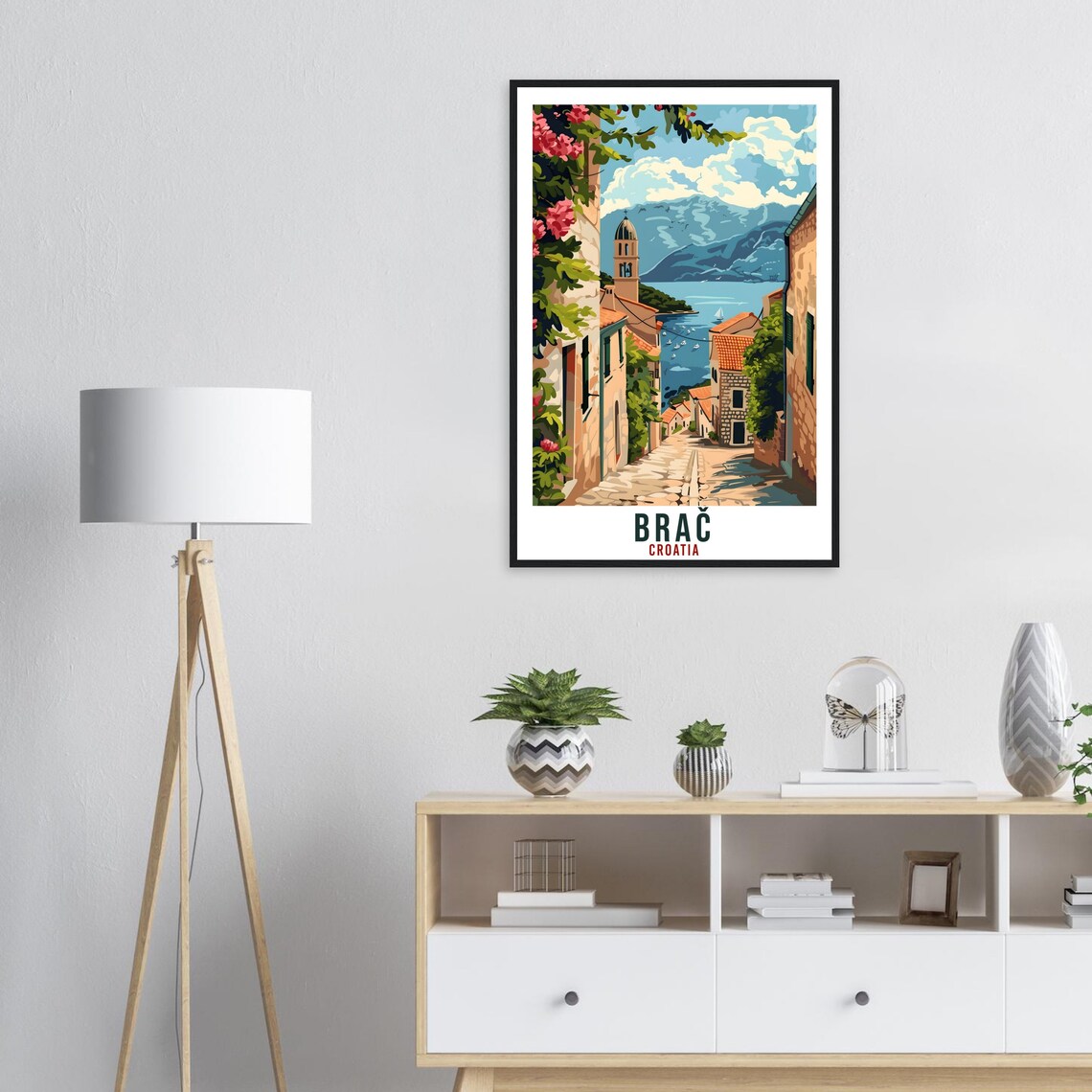 Bra Travel Print Croatia, Holiday Travel Poster - Image 2