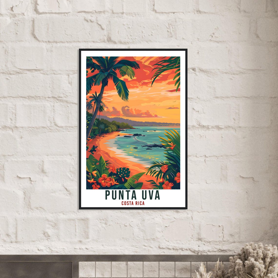 Punta Uva Costa Rica Travel Print Wall Art Wall Hanging Home Dcor Punta Uva Gift Landmark Artwork Travel Art Costa Rica City Travel Poster - Image 3