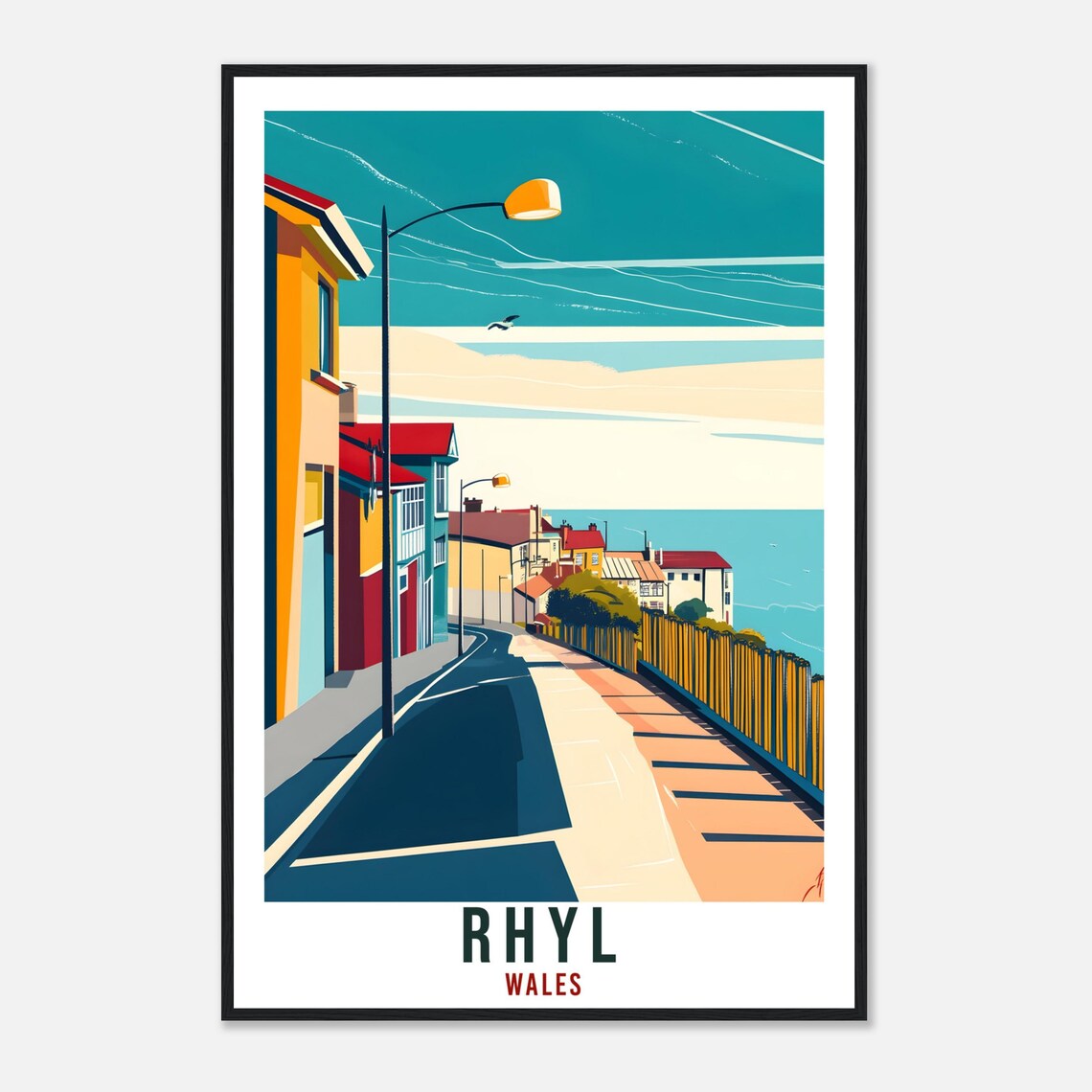 Rhyl Vintage Travel Poster, Wales Wall Art - Image 4